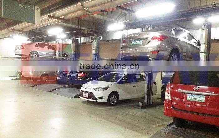 Tow post type hydraulic car parking lift for basement
