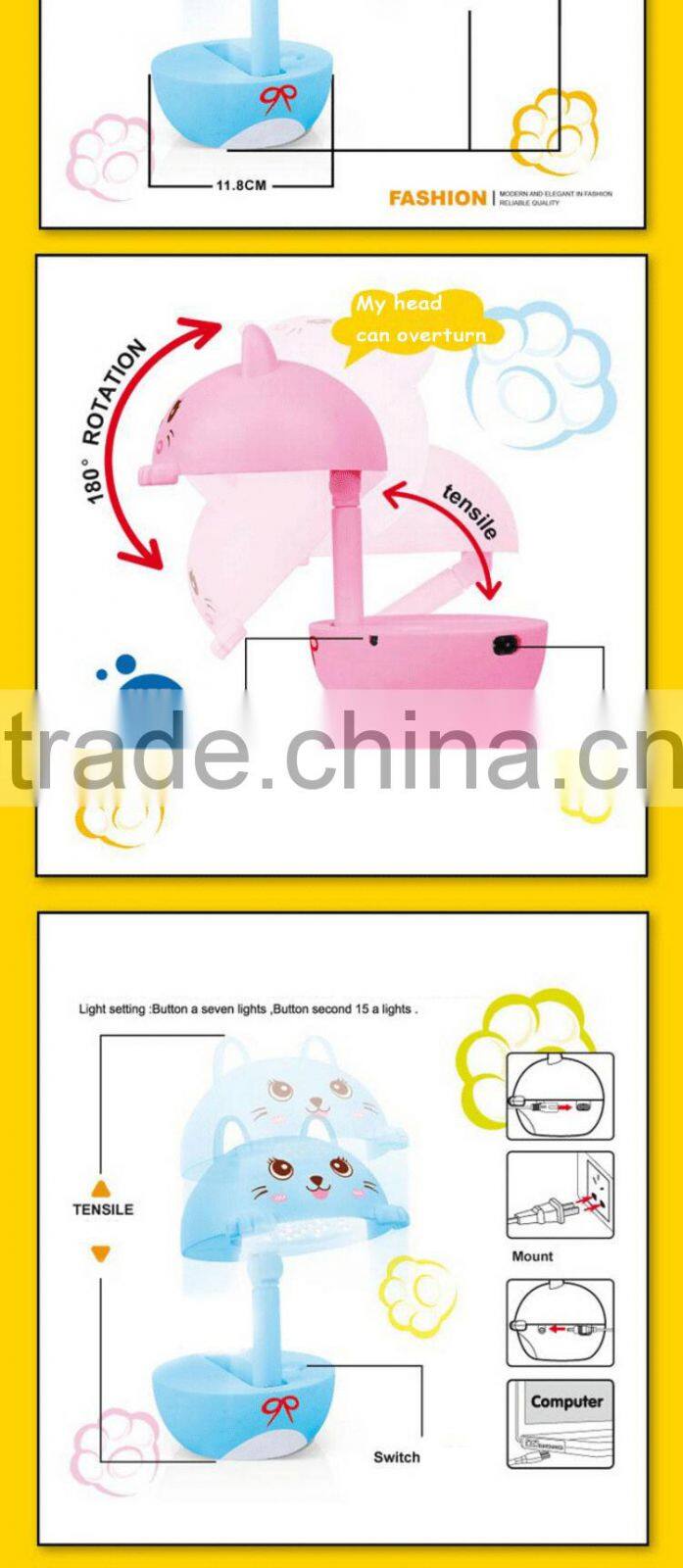 Valentine gift rechargeable led usb desk lamp