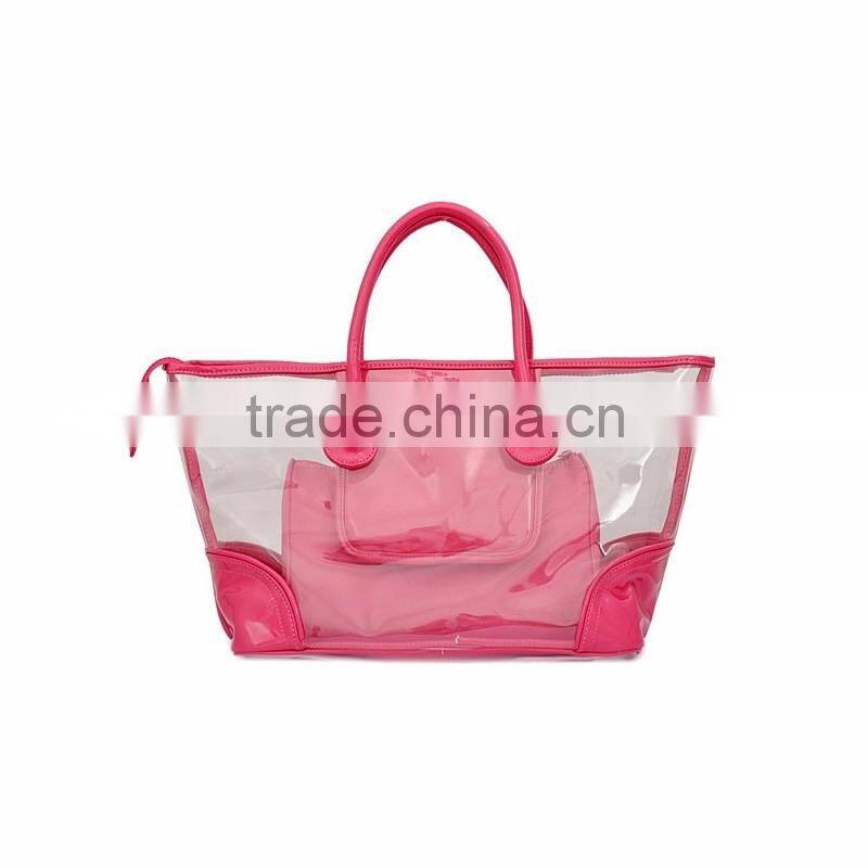 Hot selling fashion pvc beach bag with handle