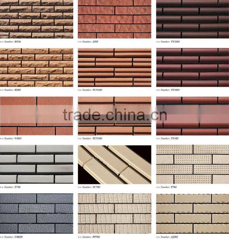 clay split tiles clay brick terracotta exterior wall tiles