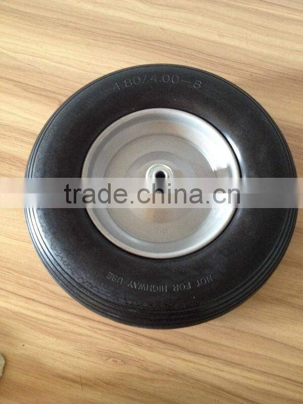 semi pneumatic rubber wheel for garden cart or lawn mower 400-8