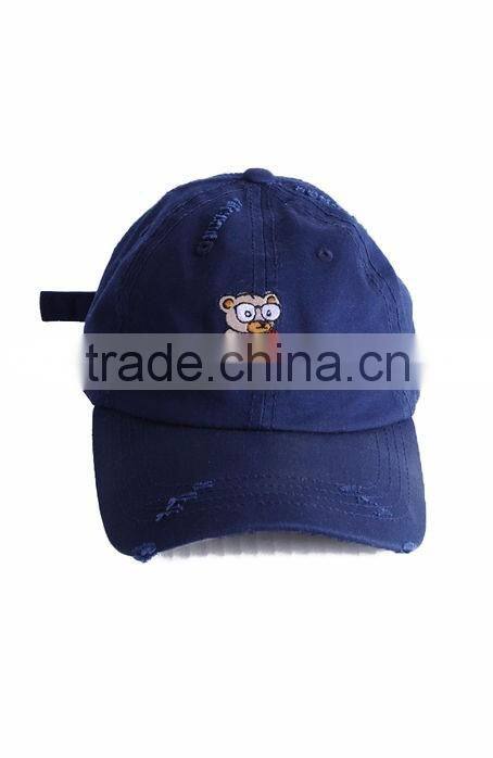 Hot sales New design pink bule black white colour 100% cotton metal buckle curved brim custom high quality fashion girls' hat