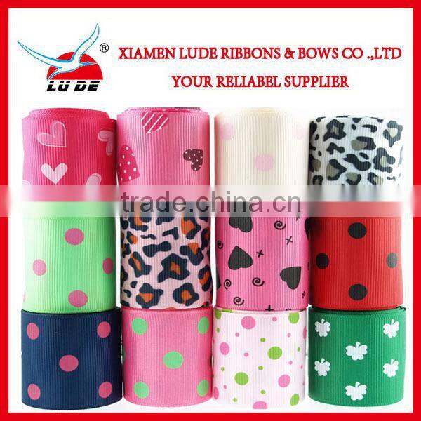 2016 hot sale character printed grosgrain ribbon