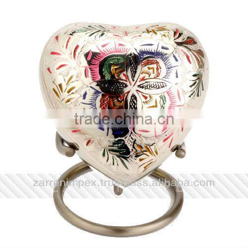 Paw Print Bronze 3" Brass Heart Urn