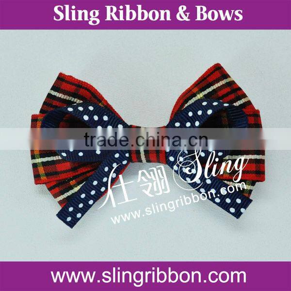 Handmade Red Ribbon Bow With Clip