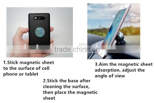 popular suction cup 360 degree rotation universal magnet car holder