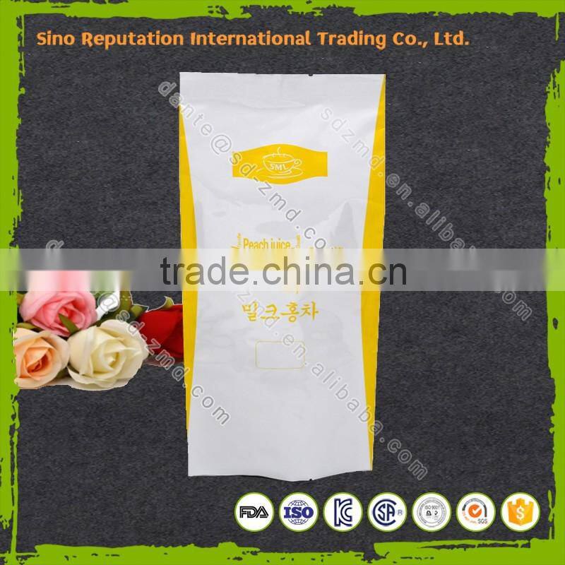 Customized milk tea aluminum foil stand up packaging bag in best quality