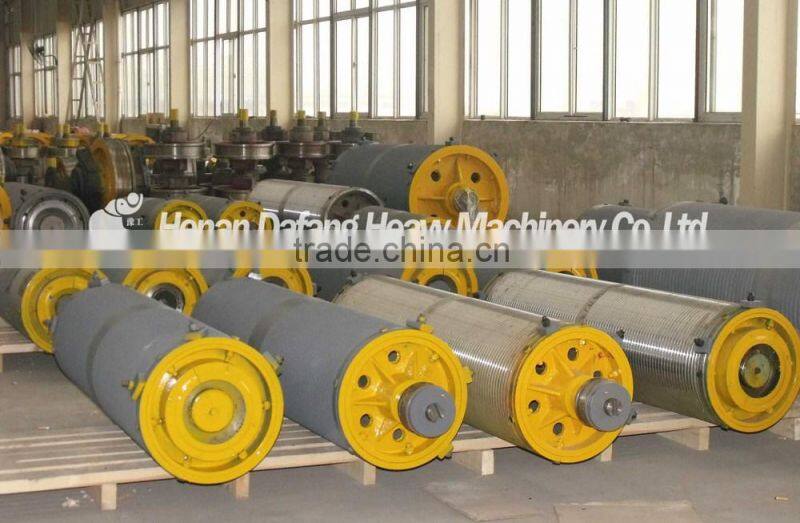 @@Materrial Handling Machined Steel Crane Drum, Gantry Crane Electric Motor Cable Reel Drum