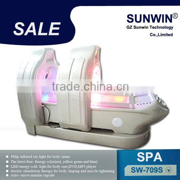 Far Infrared Sauna Spa Capsule / LED Light Therapy Bed For Full Body Steam