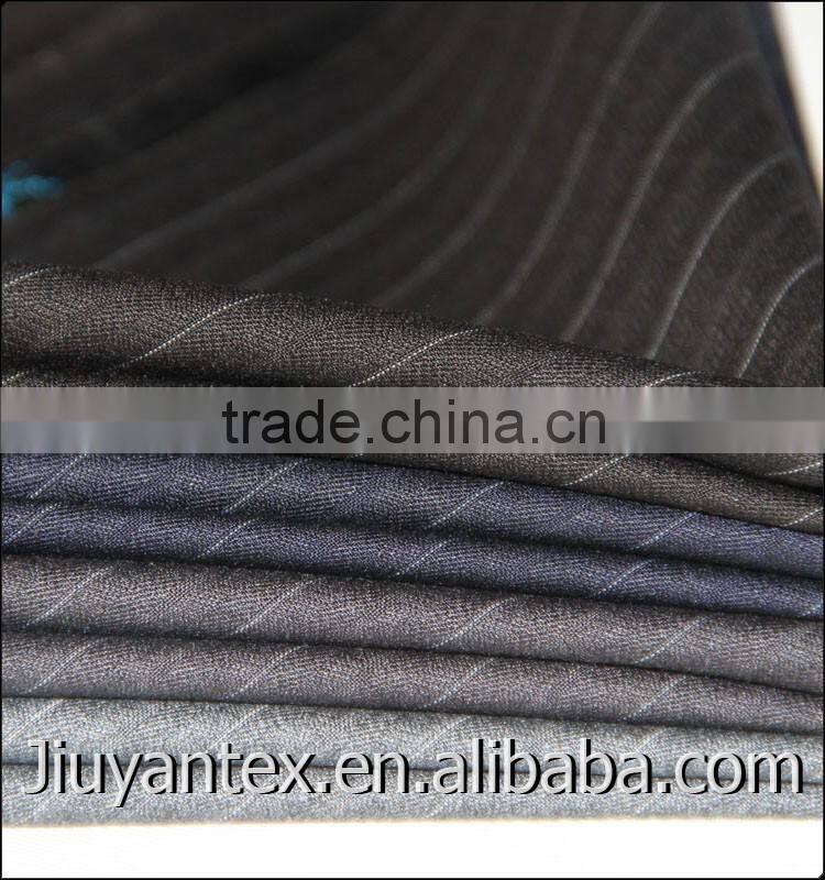 Super wool mode trw twill stripe Italy worsted quality men suiting soft textile fabric with customized English selvedge