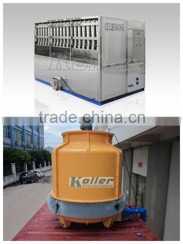 5000kg New-design Big Ice Cube Machine with Packing System