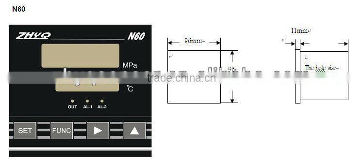 Pressure and Temperature digital instrument for pressure sensor