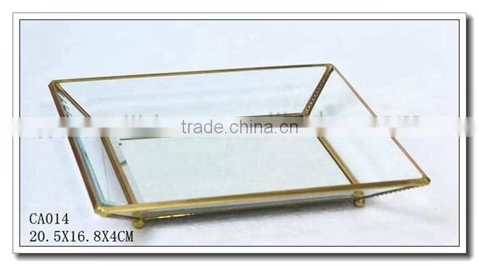 @~@ silver bronze black Dish, home party wedding office accessory, bridesmaid gift, gold brass and glass jewelry display tray