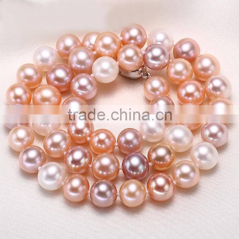 style charming freshwater vintage pearls mix colors necklace