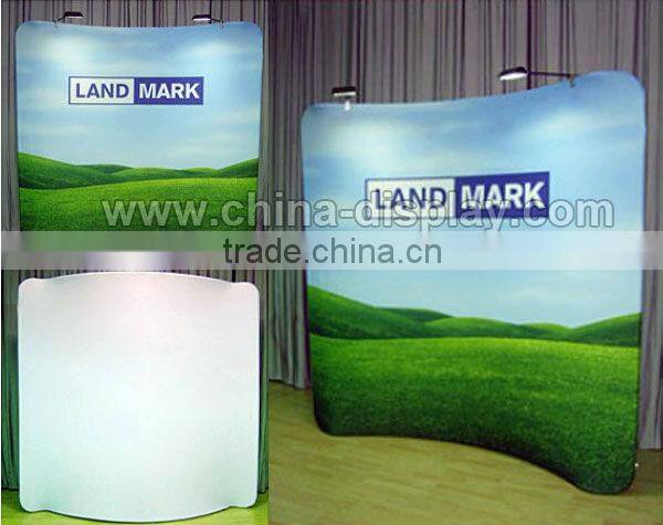 Trade show display wall tension fabric backdrop exhibition kiosk booth