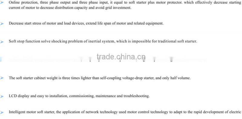 75KW 380Vac motor soft starter cabinet run AC motor