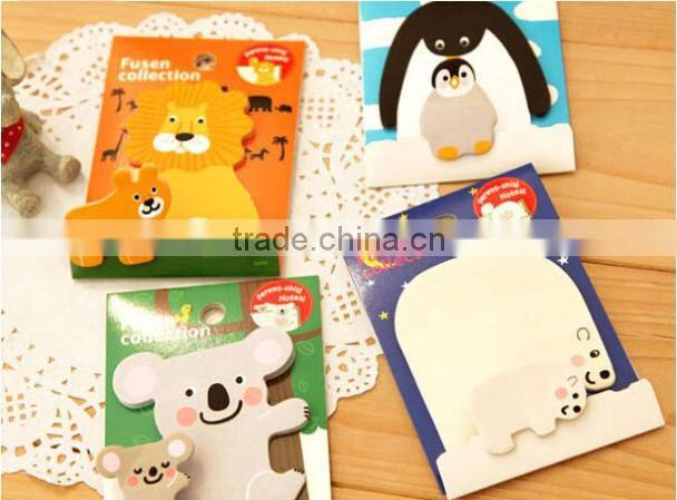 custom Self-Adhesive Feature cartoon magnetic die cut sticky notes