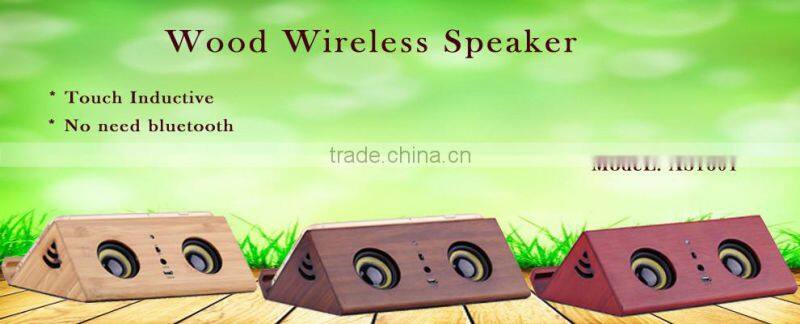 Hot no bluetooth pure wooden sensor speaker wireless for ipad and phones