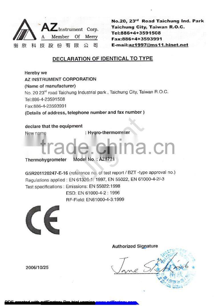 AZ 8723 Indoor Hygrometer 0%~100%RH Humidity Gauge Remote Probe Thermo Hygrometer Digital Display