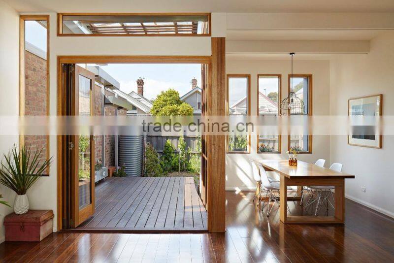 Wooden Color Aluminum Opening Casements Doors