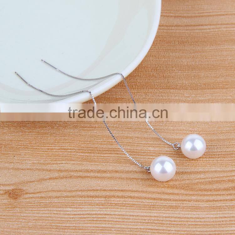 Fashionable jewelry big imitation pearl fashion earring jewellery long cartilage earrings for girls daily wear