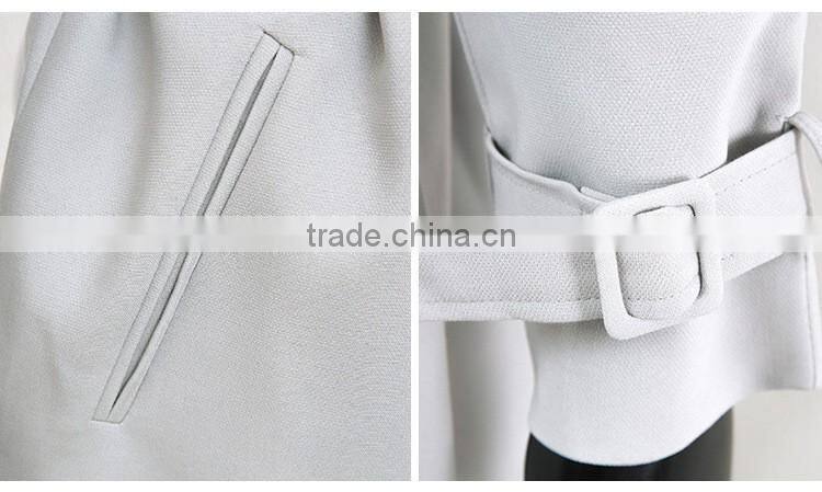 Autumn Winter New Loose Jacket With Belt Women Coat Female Fashion