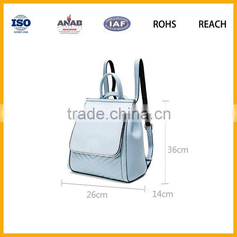 Wholesale Fancy Design Cheap PU Leather Ladies Bag Backpack Leisure Bag
