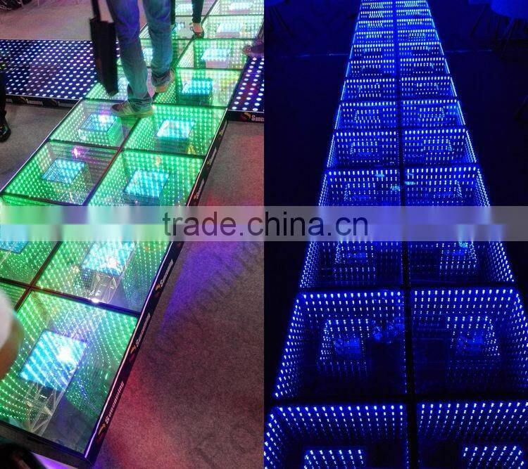 Wedding Decoration Magic 3D Toughened Floortile 5050 LED Dancing Floor Light
