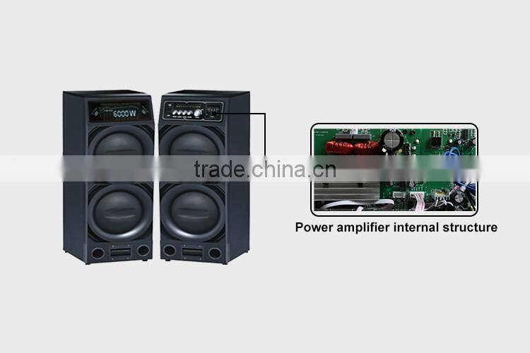 DJ Bass Wooden Stereo Sound SystemDual 10inch Subwoofer Active Wooden Speaker Stereo Sound Karaoke Speaker