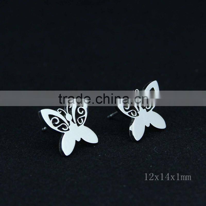 stud earrings with butterfly design earrings for wholesale