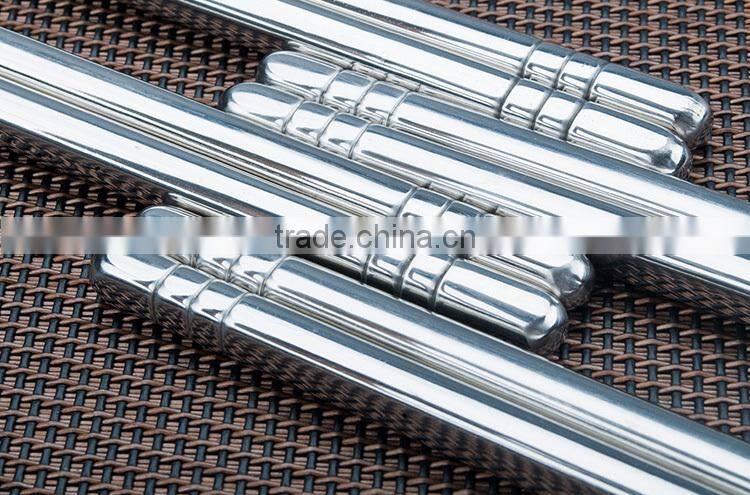 South Korean high-grade stainless steel chopsticks Korean square antiskid chopsticks tableware.High quality household chopsticks