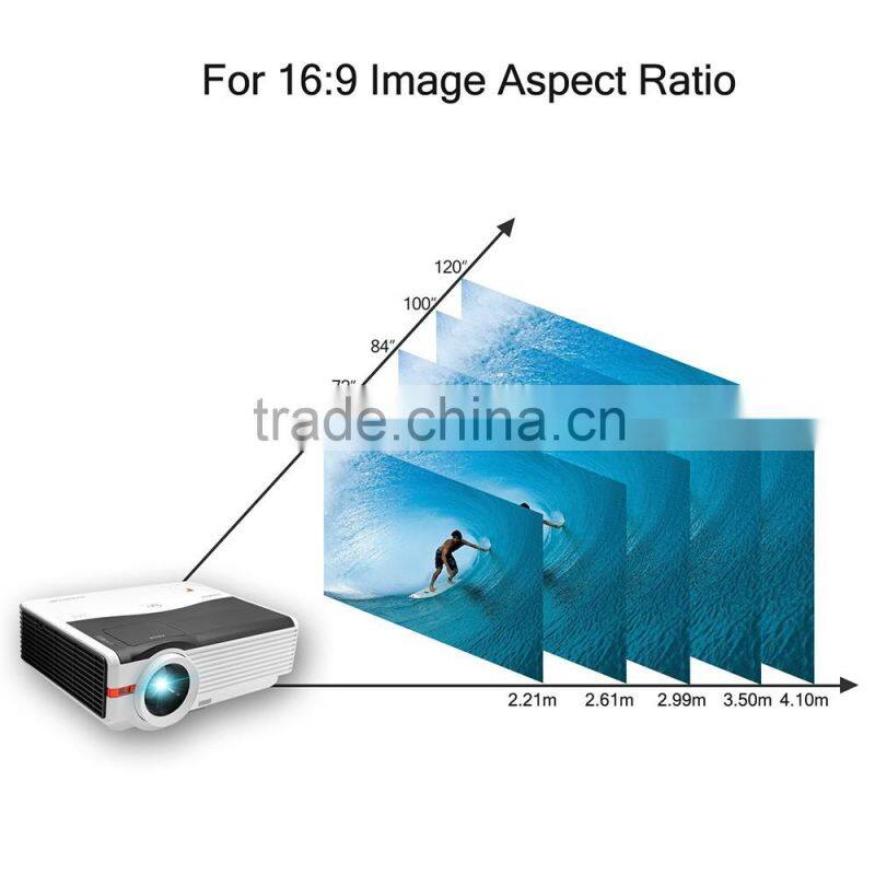 high Lumens 5000Lumens full hd led projector/proyector/beamer with HDMI VGA AV port