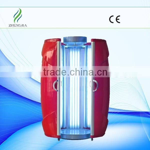 zhengjia standing solarium machine/ tanning bed for sale with 50 pcs lamps