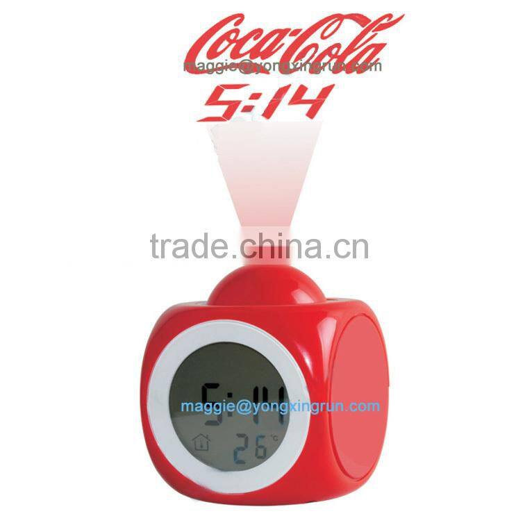 digital LCD weather projection alarm clock with colorful backlight