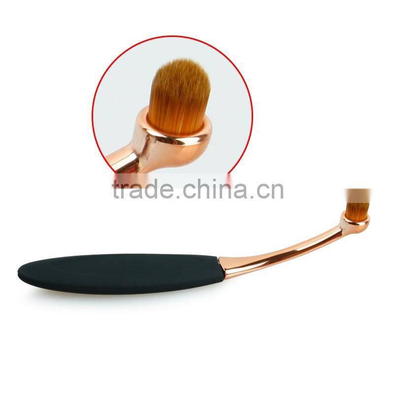 2016 Best selling products 10pcs makeup brushes set rose gold oval makeup brush