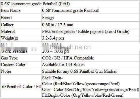 2016 Oil Paintball 0.68 caliber