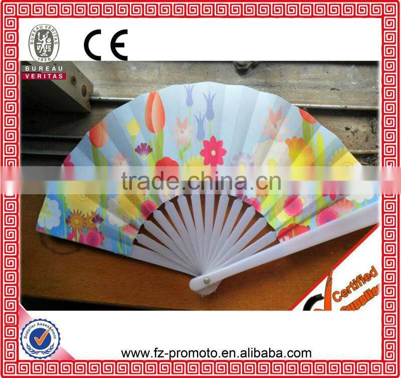 custom printed summer promotion fashion folding fans