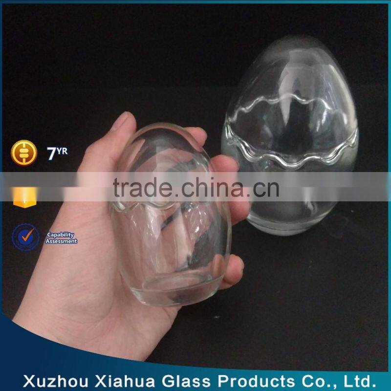egg shape decorative glass jar glass terrarium