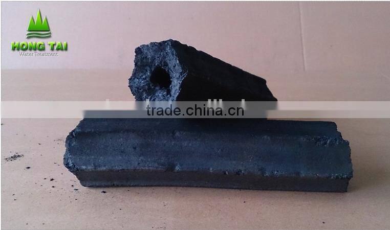 Burning long times hard wood charcoal