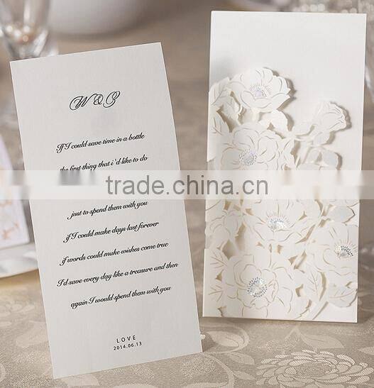 White english wedding invitation card