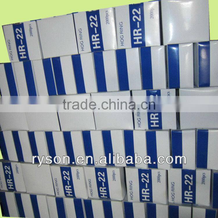 Three Hog Ring Staple for Mattress Ticking