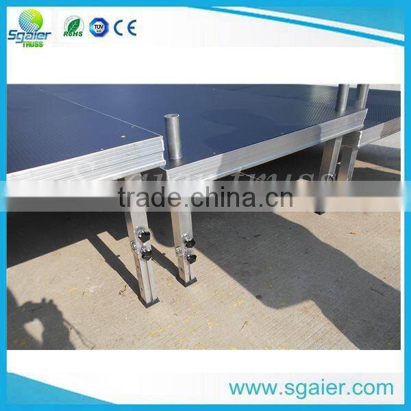 18mm thickness board aluminum seatings with guardrail used for stadium and church