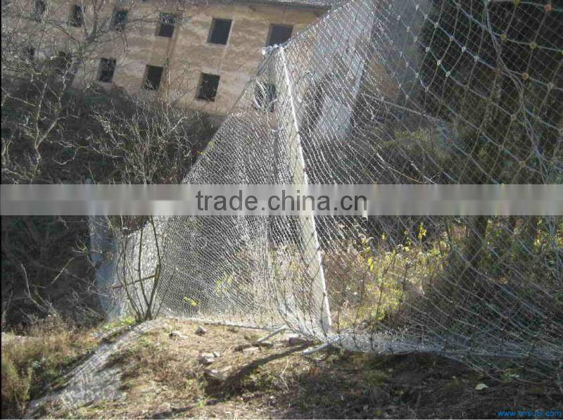Hot-dipped Galvanized wire rope mesh/SNS protective mesh