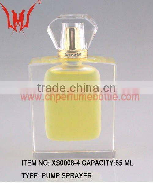 Luxury Charm Transparent Square Crystal Perfume Bottle