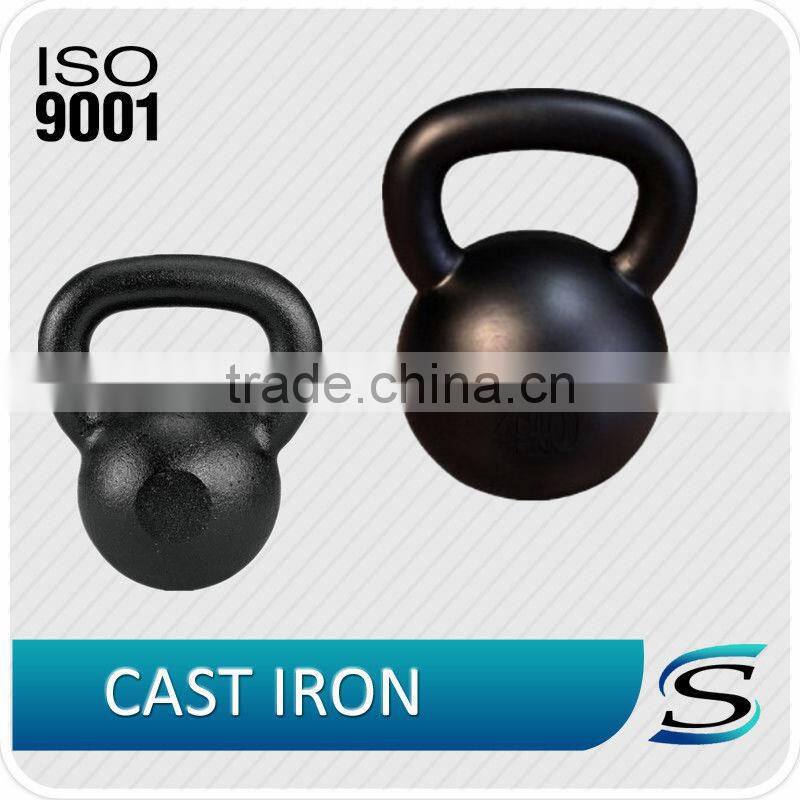 wholesales black powder coating kettlebell