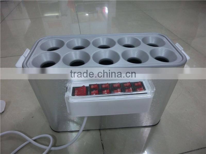 10 tubes Factory directly electric egg roll toaster machine, egg roll biscuit machine