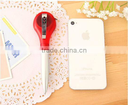 Multi-functional tapeline ball pen with metal clip