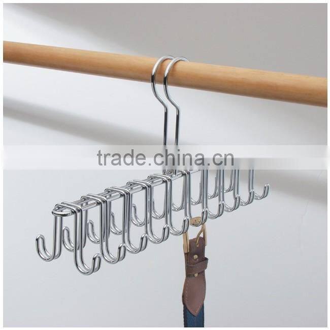 14 Hooks Chrome Wire Hook Rack
