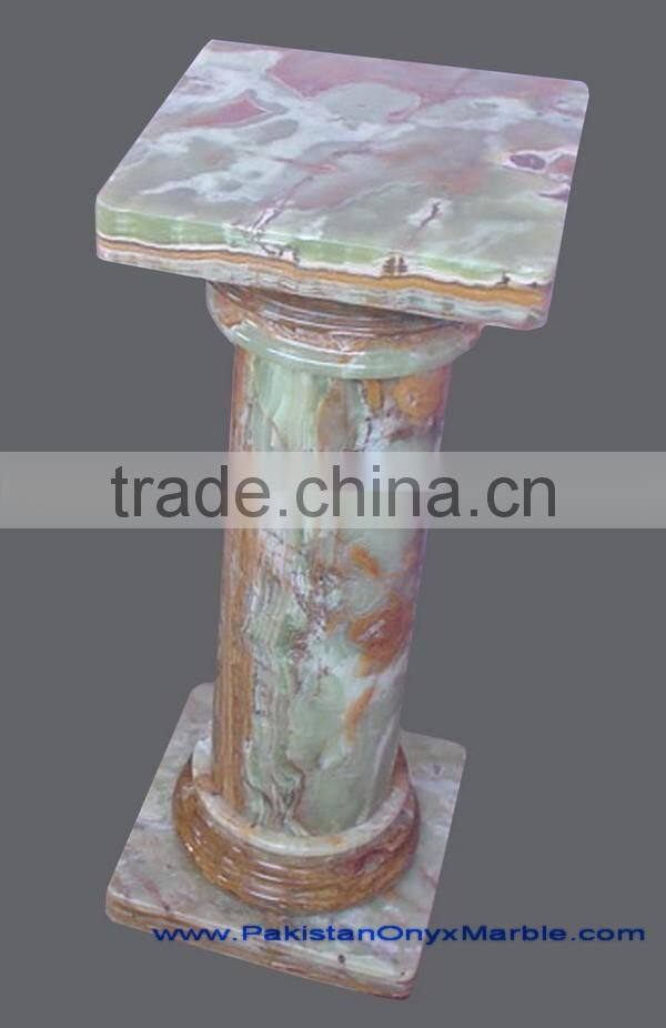 NATURAL MULTI GREEN ONYX PEDESTALS