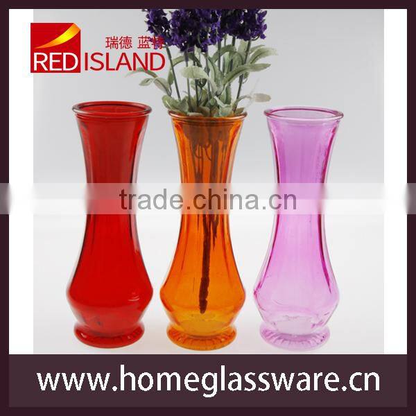 hotsale vintage glass swirled pattern flower bud vase